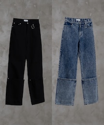 🎗️ AD̷RER 1.26 release 🎗️ | 【New color】Role up vintage beautiful style denim ¥8,800(デニムパンツ)