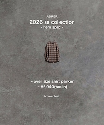 🎗️ AD̷RER 2.9 release🎗️ | ▪︎over size shirt parker ￥5,940(tax-in) brown check(シャツ/ブラウス)