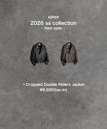🎗️ AD̷RER 1.28 release🎗️ | Cropped Double Riders Jacket ¥9,900(tax-in) black / brown(ライダースジャケット)