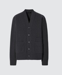 UNIQLO +J | UNIQLO +J  プレミアムラムVネックカーディガン ダークグレー XL(カーディガン/ボレロ)
