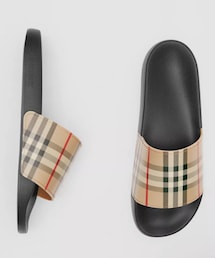 BURBERRY | Burberryメンズ2021コレクションのスライドサンダル。(サンダル)