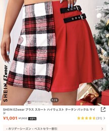SHEIN | SHEIN タータン バックルサイド(スカート)