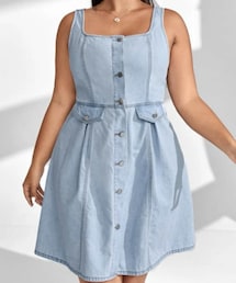 SHEIN | SHEIN デニムワンピース(ワンピース)