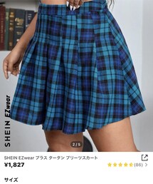 SHEIN | SHEIN タータンプリーツスカート(スカート)