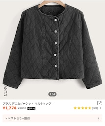 SHEIN | SHEIN デニムキルティングジャケット(デニムジャケット)