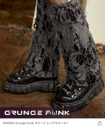 SHEIN | SHEIN grunge punk ダメージレッグウォーマー(レッグウォーマー)