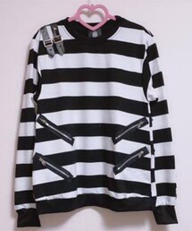 Drug Honey | drug honey ユニセックス/ショルダーベルト×ジップボーダートレーナー(Tシャツ/カットソー)