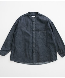 prit | 6ozデニムスタンドカラーシャツ(シャツ/ブラウス)