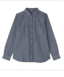 無印良品 | オーガニックコットンシャンブレーシャツ/ネイビー(シャツ/ブラウス)