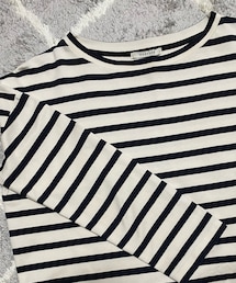 MACPHEE | ボーダー七分袖カットソー(トップス)