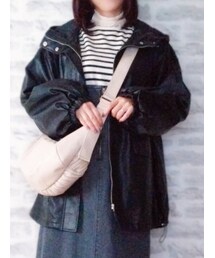 しまむら | レザービックフードブルゾン　Lax Dan Tia(ブルゾン)