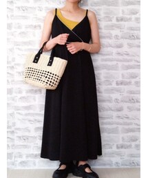 しまむら | ボイルカシュクールキャミOP　Helm(ワンピース)