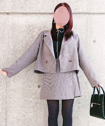 しまむら | チェックショートJKセットアップ(ジャケット/アウター)