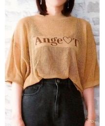 しまむら | TUJメッシュロゴPO 　Ange Charme(その他トップス)