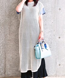 しまむら | メッシュワンピースノースリーブ(ワンピース)