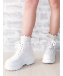 しまむら | レースアップボリュームブーツ　(ブーツ)