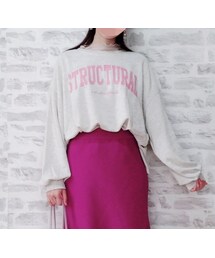 しまむら | 　ウラケビッグロゴPOナガ　Helm       淡灰(スウェット)