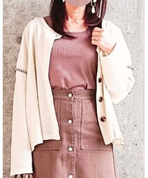 しまむら　Helm | ワッフルハンド２wayカーディガン(カーディガン/ボレロ)