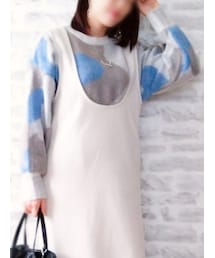 しまむら | キモウマーブルガラJQPO　Linoluce×MEGUMI(ニット/セーター)