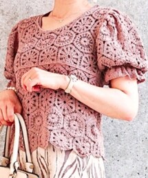 Avail | 大柄クロシェプルオーバー(トップス)