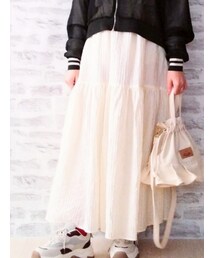 しまむら | Nラメヨウリョウティアードスカート　Linoluce×choco(スカート)