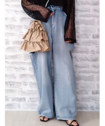 しまむら | デニムフックカッティングパンツ　Linoluce(デニムパンツ)