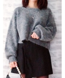 しまむら | シャギーショートTOPS　Blue Strive(ニット/セーター)