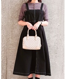 しまむら | 配色ステッチジャンスカ(ジャンパースカート)