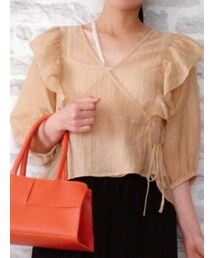 しまむら | シアーフリルカーデハンソデ　OFALO(カーディガン/ボレロ)