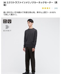 UNIQLO | 3Dエクストラファインメリノクルーネックセーター(長袖)(ニット/セーター)