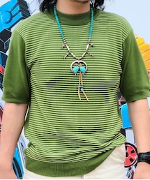 VINTAGE | Vintage 50s Ban Lon by Bermont Nylon Striped Shirt(Tシャツ/カットソー)