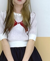 WEGO | パフスリーブリボンニット(トップス)