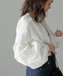 CLANE | 【CLANE/クラネ】SHIRRING PUFF SLEEVE TOPS：ブラウス(シャツ/ブラウス)
