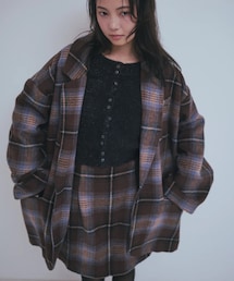 Andequal | checked over jacket(ジャケット/アウター)