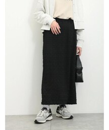 Samansa Mos2 blue | 花柄ストレッチレースタイトスカート(スカート)