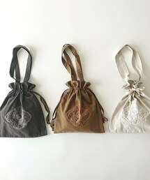 MOOMIN | ムーミン&リトルミイレース巾着バッグ キナリ(バッグ)