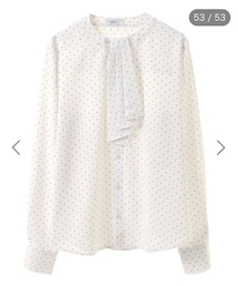 earth music&ecology | 2WAYボウタイブラウス　ドット柄(シャツ/ブラウス)