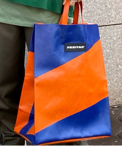 FREITAG 青とオレンジ FREITAG Messenger Bag Blue and Yellow Shoulder Bag Unisex Tasche