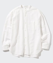 UNIQLO | コットンリネンスタンドカラーシャツ(シャツ/ブラウス)