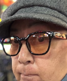 GU | GU UVカットスクエアウェリントンサングラス DARK ORANGE(サングラス)