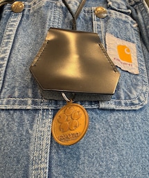 Handmade | キークロシェット ハンドメイド / レザー製 / 中に入れているのは EXPO’70 ペンダントヘッド(キーケース/キーアクセサリー)