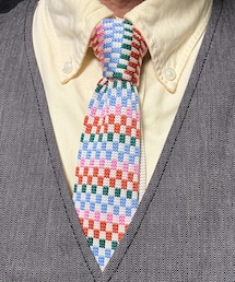 no brand | ニットタイ マルチカラー チェック柄(ネクタイ)