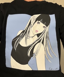 GU | GU × 江口寿史 イラストT ① (black)(Tシャツ/カットソー)