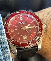 VICTORINOX | VICTORINOX SWISS ARMY アナログウォッチ バンドをシリコン→革へ交換済(アナログ腕時計)