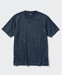 UNIQLO | UNIQLO- ドライEXクルーネックTシャツ/プリント NAVY(Tシャツ/カットソー)
