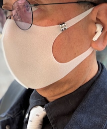 no brand | ポリウレタン製マスク ストラップ部分にイヤーカフを付けたところ。(マスク)