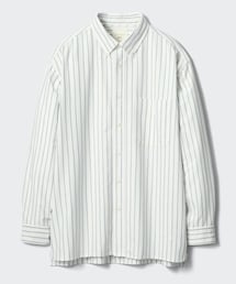 UNIQLO | UNIQLO × JW Anderson オックスフォードオーバーサイズシャツ / ストライプ  OFF WHITE(シャツ/ブラウス)