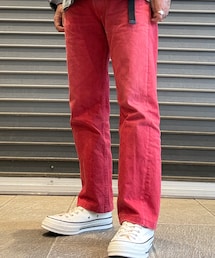 Levi's | Levi’s 501 カラーデニム made in USA (red)(デニムパンツ)