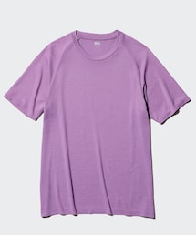 UNIQLO | UNIQLO- ドライEXクルーネックTシャツ PURPLE(Tシャツ/カットソー)