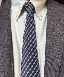 台湾国際造船 | (古着) ナロータイ チェック柄 台湾の造船会社の制服ではないかと推測。(ネクタイ)